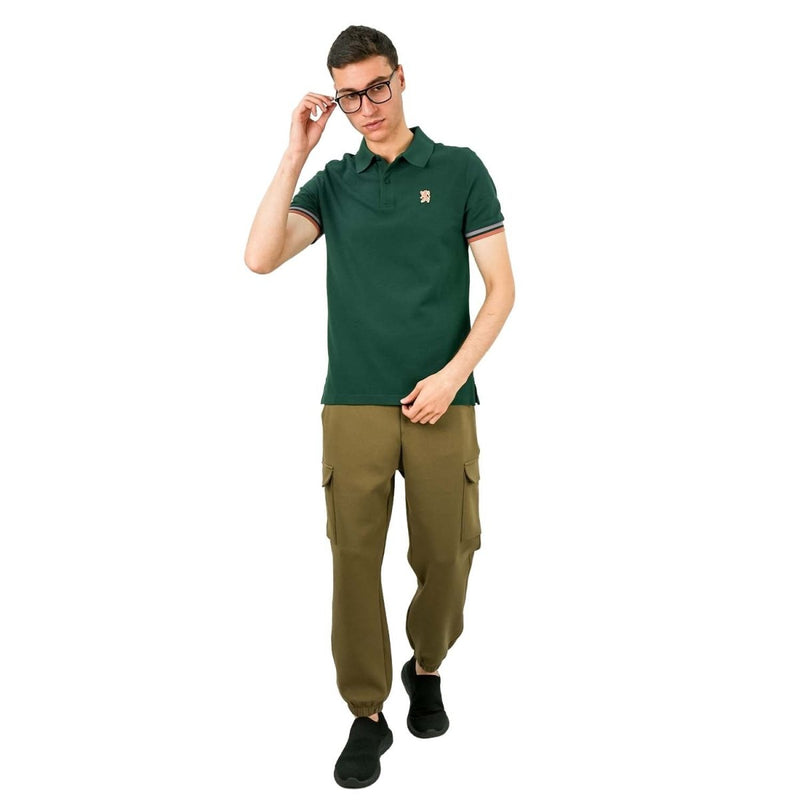 Giordano Men's Performance Polo: Classic Piqué, Tipped Collar, Embroidered Detail - first_variant_option_2 Premium Polo for Giordano