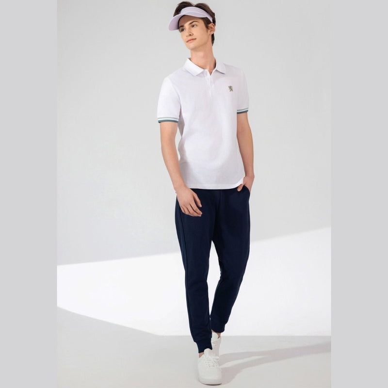 Men's Performance Polo: Classic Piqué, Tipped Collar, Embroidered Detail S - Shop Giordano