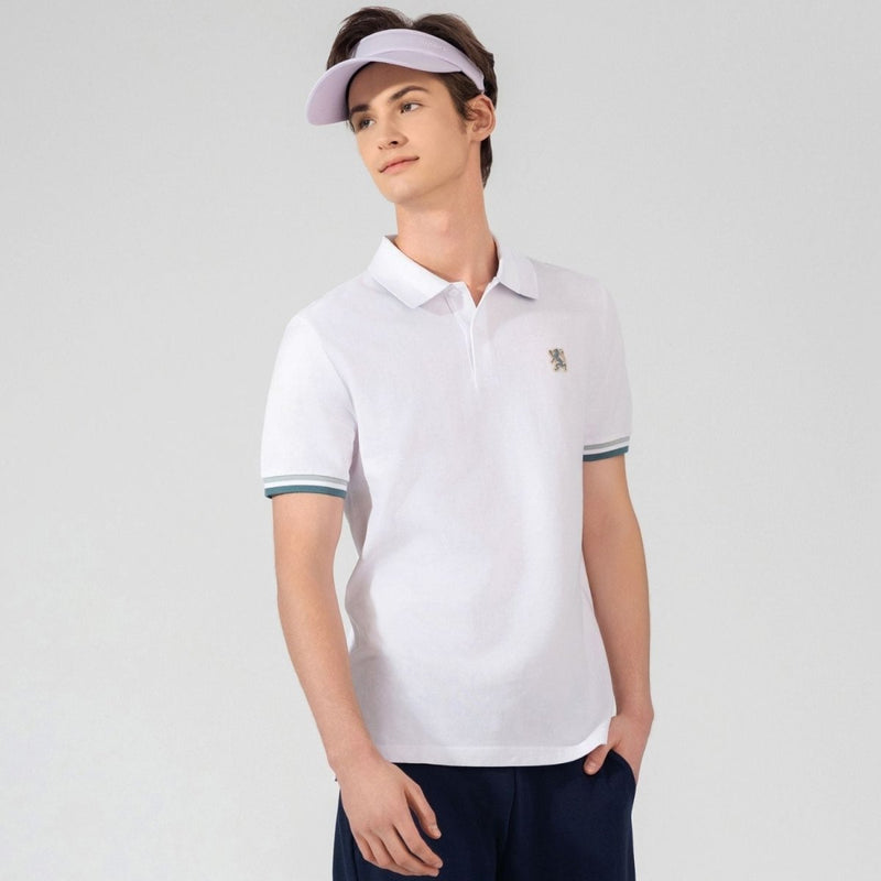 Men's Performance Polo: Classic Piqué, Tipped Collar, Embroidered Detail S - Shop Giordano
