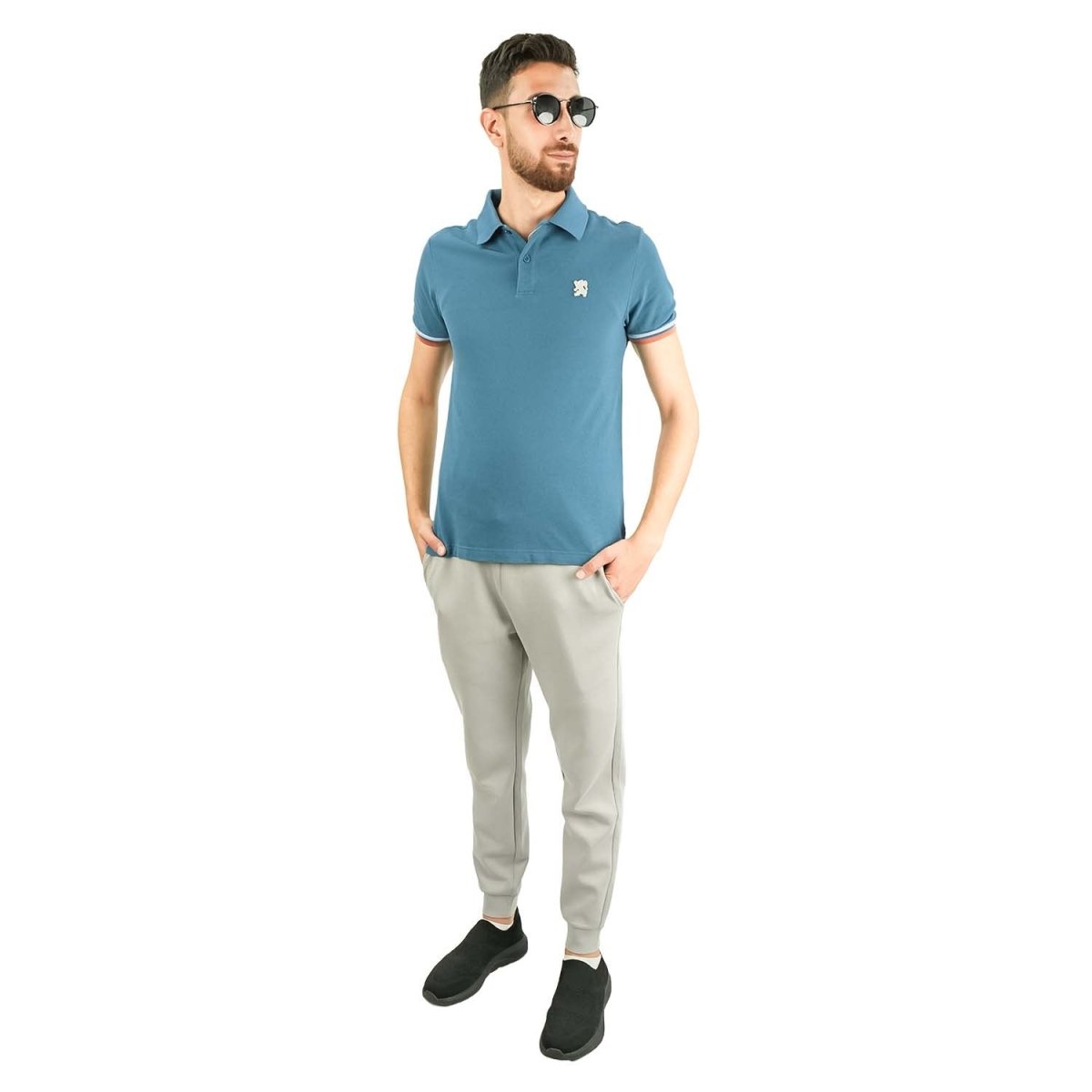Men's Performance Polo: Classic Piqué, Tipped Collar, Embroidered Detail - Giordano