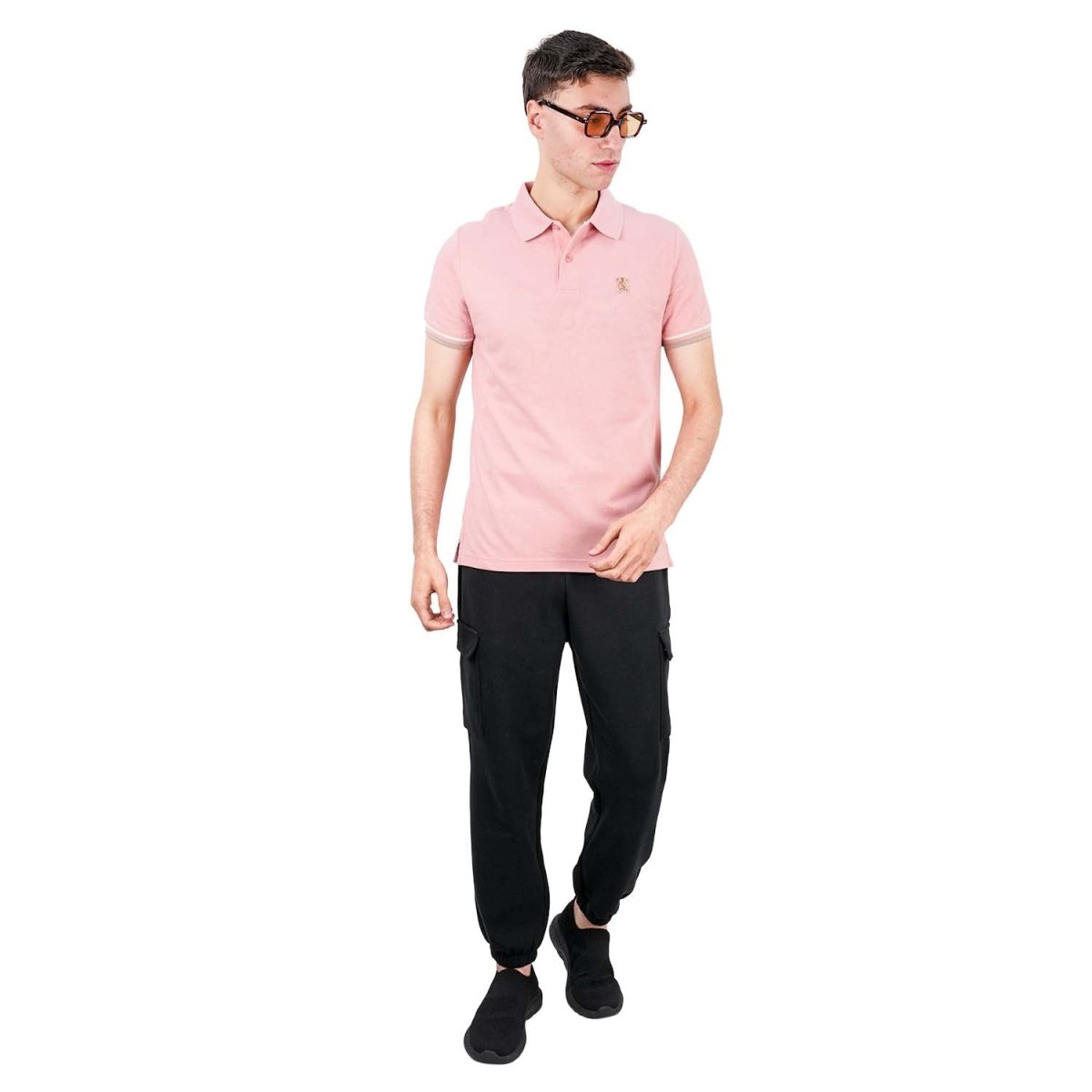 Men's Performance Polo: Classic Piqué, Tipped Collar, Embroidered Detail - Giordano
