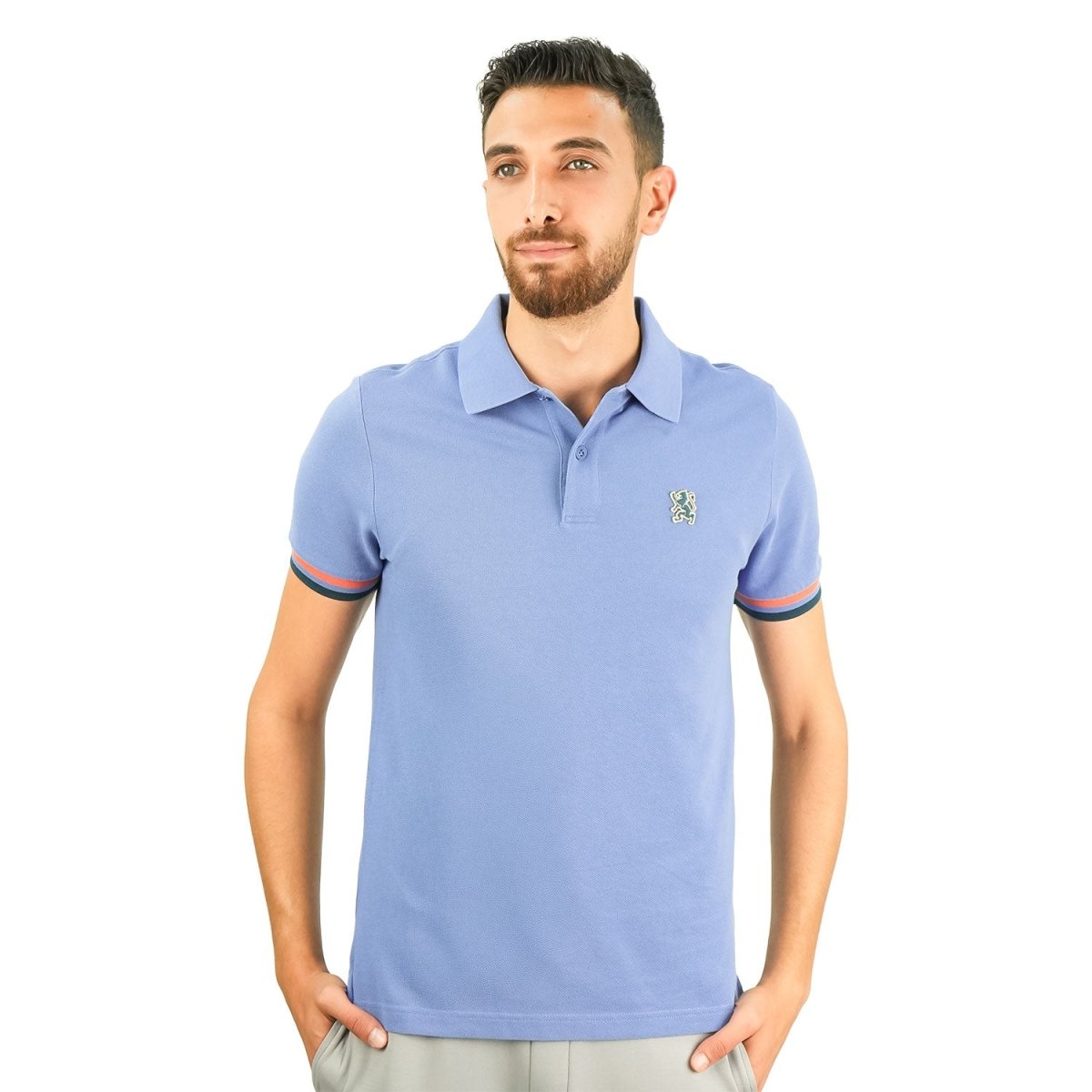 Men's Performance Polo: Classic Piqué, Tipped Collar, Embroidered Detail - Giordano