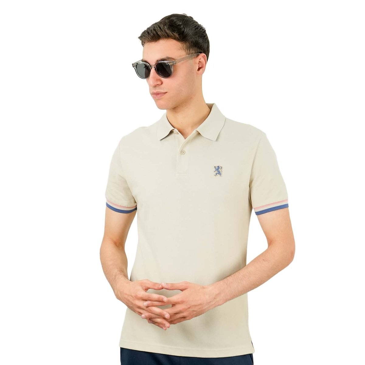Men's Performance Polo: Classic Piqué, Tipped Collar, Embroidered Detail - Giordano