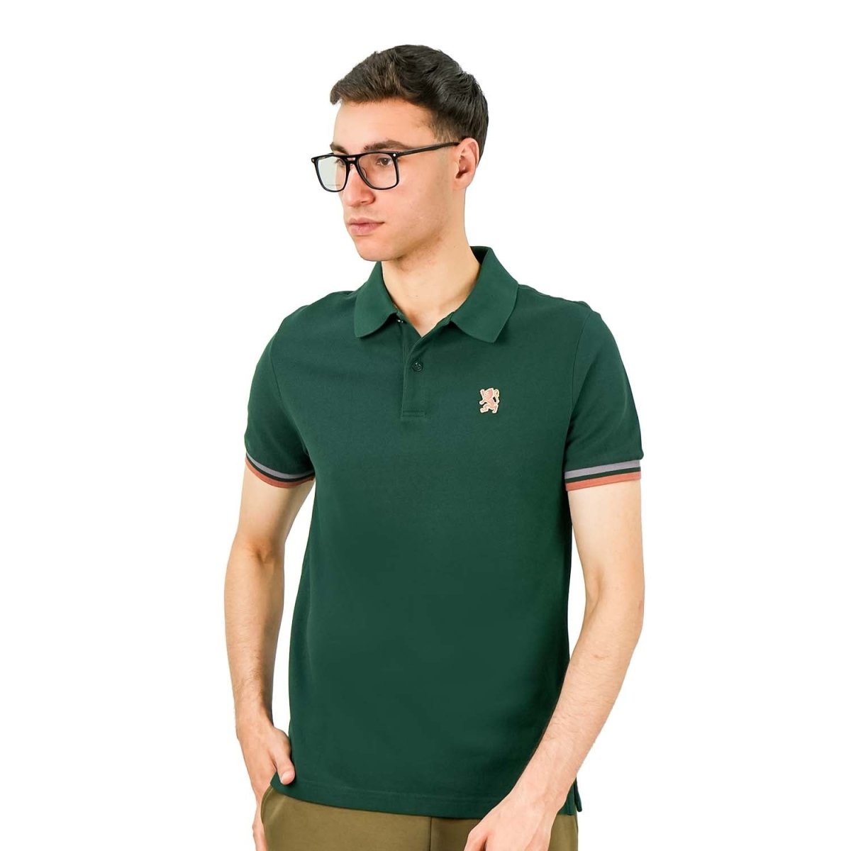Men's Performance Polo: Classic Piqué, Tipped Collar, Embroidered Detail - Giordano