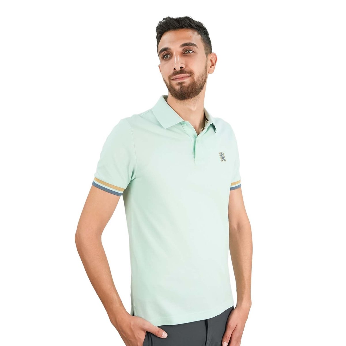 Men's Performance Polo: Classic Piqué, Tipped Collar, Embroidered Detail - Giordano