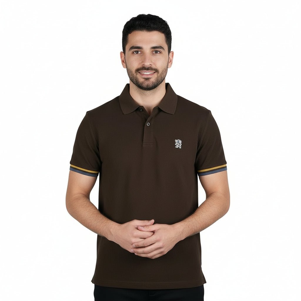 Men's Performance Polo: Classic Piqué, Tipped Collar, Embroidered Detail S - Shop Giordano
