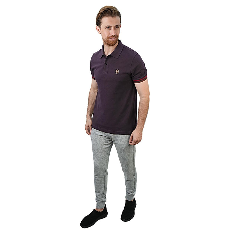 Giordano Men's Performance Polo: Classic Piqué, Tipped Collar, Embroidered Detail - first_variant_option_2 Premium Polo for Giordano