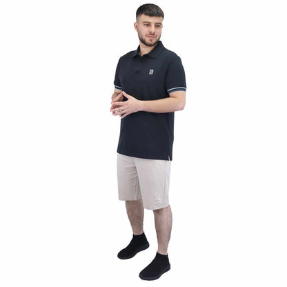 Men's Performance Slim Fit Lion Embroidery Solid Polo - Giordano