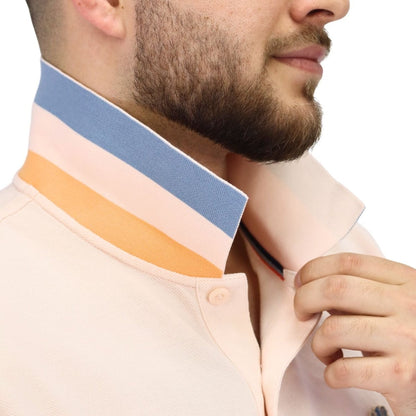 Men's Performance Slim Fit Lion Embroidery Solid Polo - Giordano