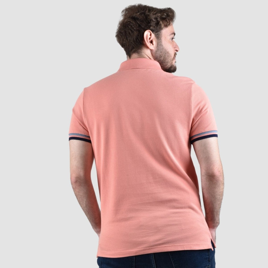 Giordano Men's Performance Slim Fit Lion Embroidery Solid Polo - Premium Polo