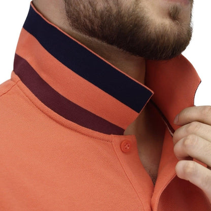 Men's Performance Slim Fit Lion Embroidery Solid Polo - Giordano
