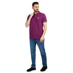Men's Performance Slim Fit Lion Embroidery Solid Polo S - Shop Giordano
