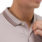 Giordano Men's Pique Flat Knit Collar Short Sleeve Eagle Embroidery Solid Color Polo - Premium Polo