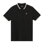 Giordano Men's Pique Flat Knit Collar Short Sleeve Eagle Embroidery Solid Color Polo - Premium polo