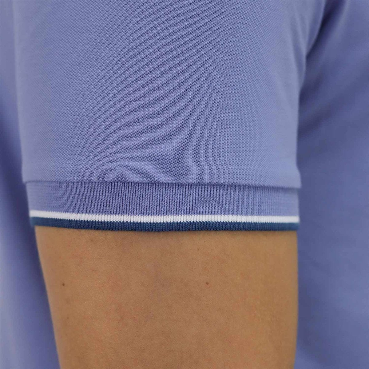 Men's Pique Flat Knit Collar Short Sleeve Eagle Embroidery Solid Color Polo - Giordano