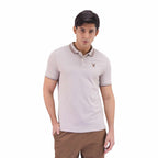 Giordano Men's Pique Flat Knit Collar Short Sleeve Eagle Embroidery Solid Color Polo - Premium Polo