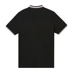 Giordano Men's Pique Flat Knit Collar Short Sleeve Eagle Embroidery Solid Color Polo - Premium polo