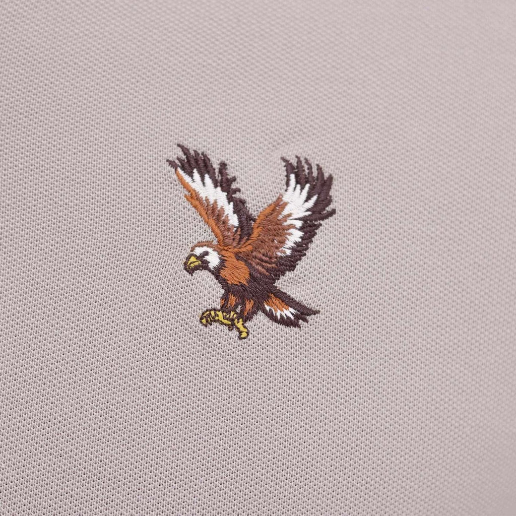 Giordano Men's Pique Flat Knit Collar Short Sleeve Eagle Embroidery Solid Color Polo - Premium Polo