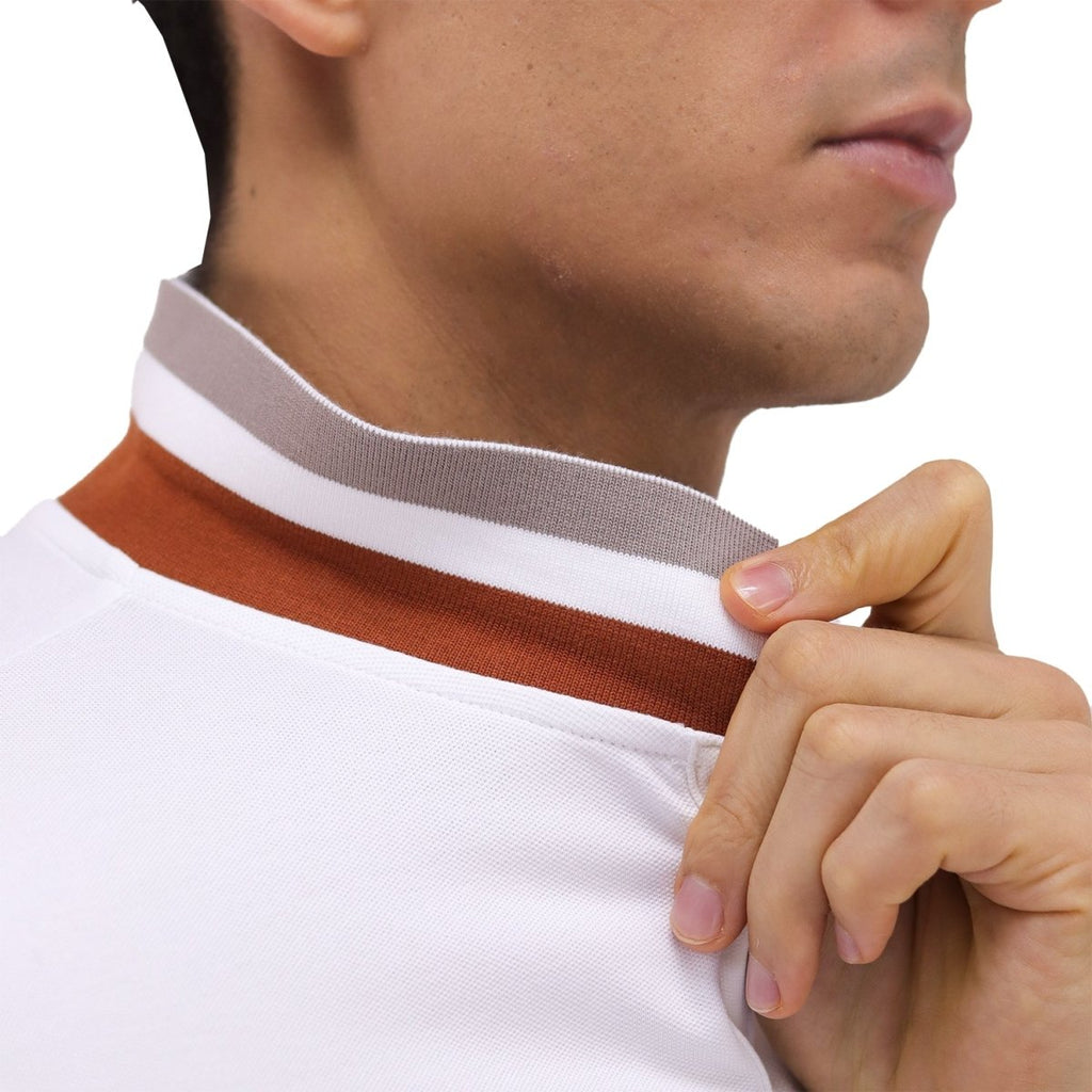 Men's Pique Slim Fit Embroidery Napoleon Polo S - Shop Giordano