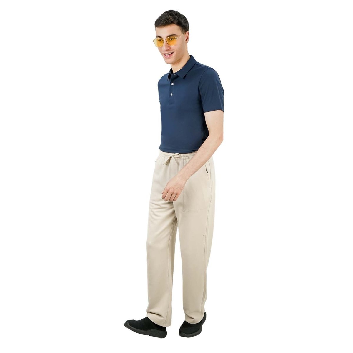 Giordano Men's Polyester Cotton Blend Relaxed Fit Joggers - Premium Joggers