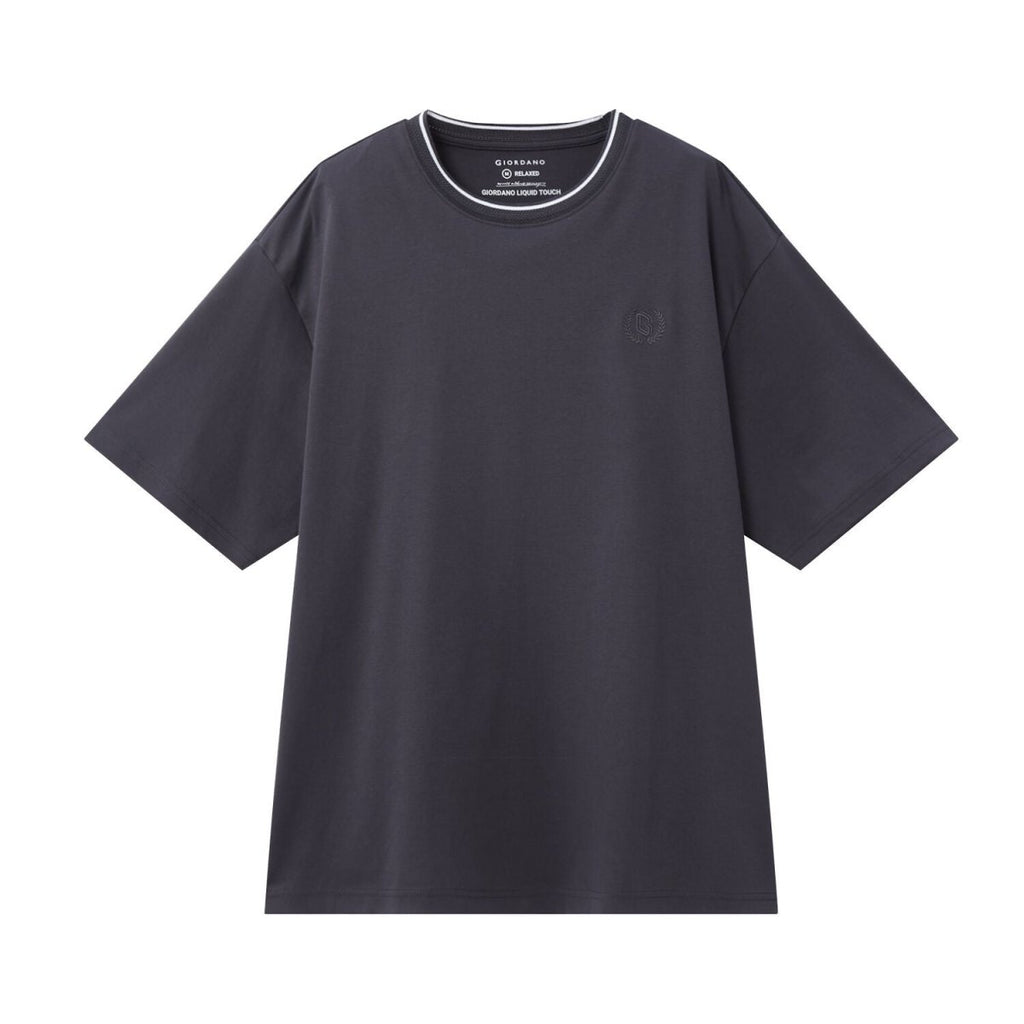 Men's Premium Cotton Liquid Touch Crew Neck Tee S - Shop Giordano