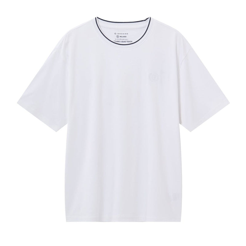 Giordano Men's Premium Cotton Liquid Touch Crew Neck Tee - Premium Tee