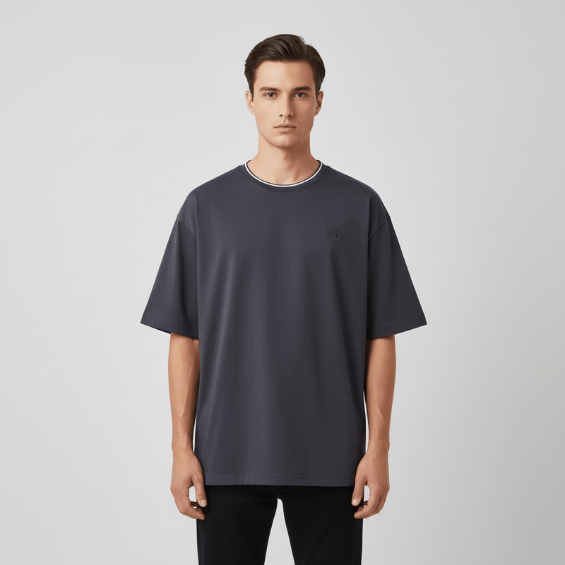 Giordano Men's Premium Cotton Liquid Touch Crew Neck Tee - Premium Tee