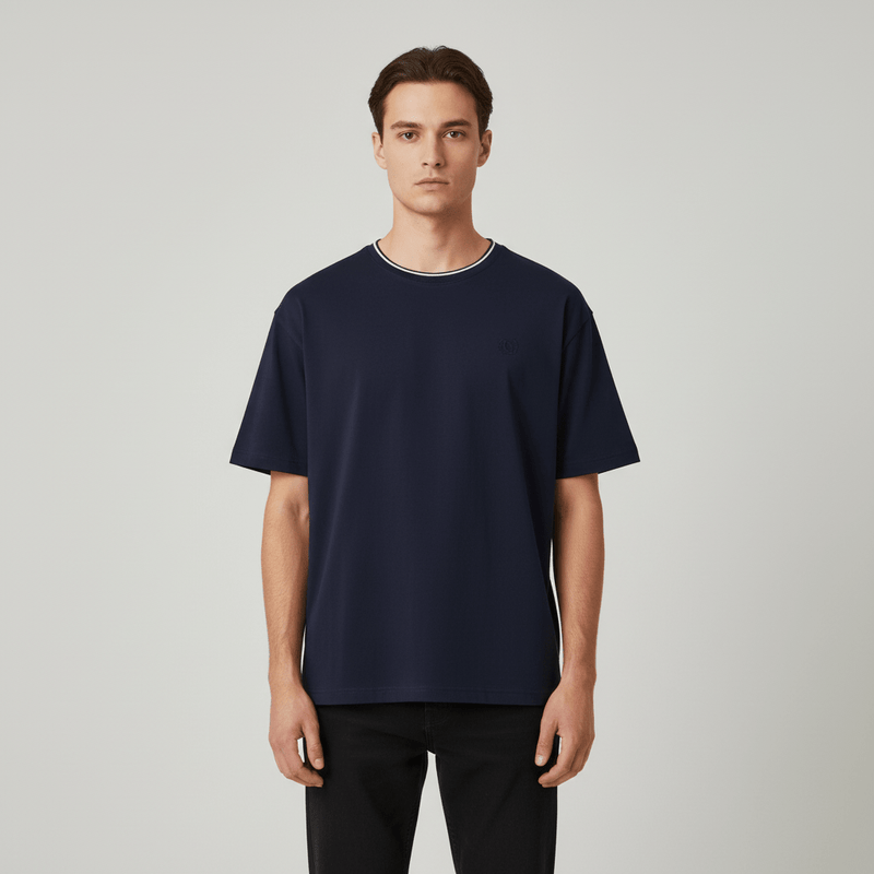 Men's Premium Cotton Liquid Touch Crew Neck Tee S - Shop Giordano