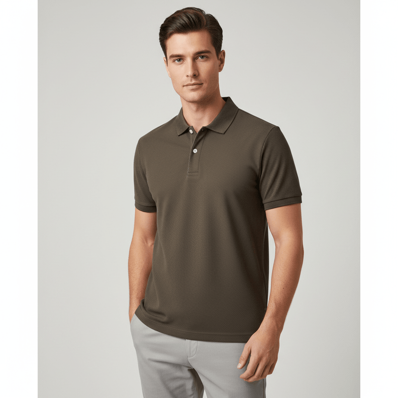 Men’S Premium Slim Fit Jacquard Knit Polo With Flat Collar S - Shop Giordano