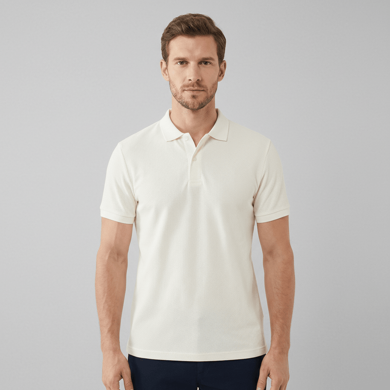 Men’S Premium Slim Fit Jacquard Knit Polo With Flat Collar S - Shop Giordano
