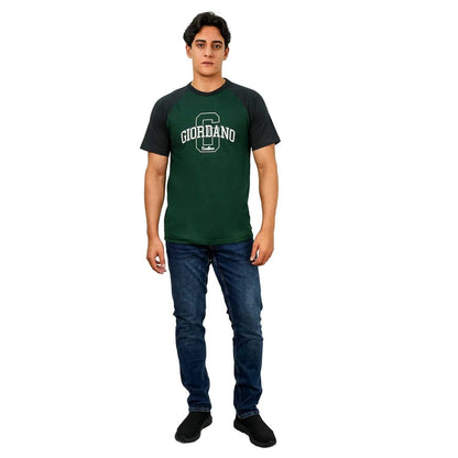 Men's Print Slim Fit Cotton Jersey Reglan Tee - Giordano