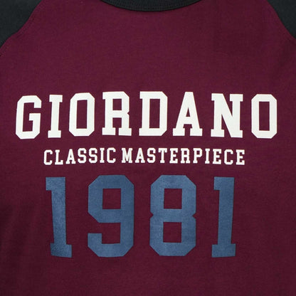Men's Print Slim Fit Cotton Jersey Reglan Tee - Giordano