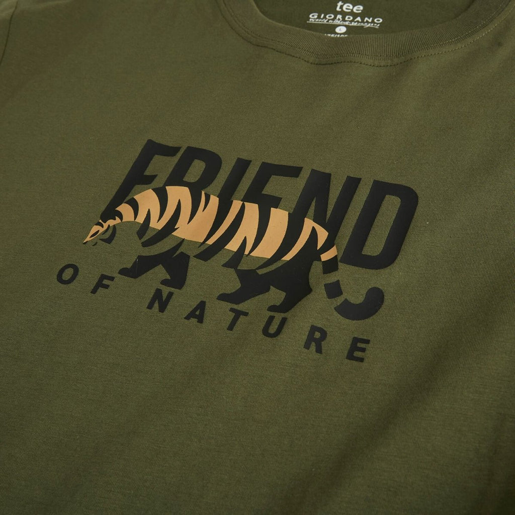 Men's Printed Cotton Jersey Tee S - Shop Giordano