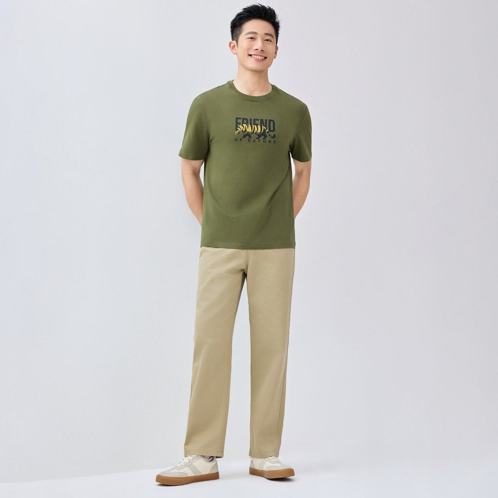 Men's Printed Cotton Jersey Tee S - Shop Giordano