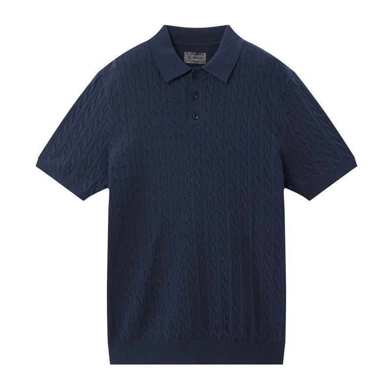 Giordano Men's Regular Fit Cable Knit Polo Sweater - Premium Sweaters