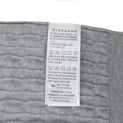 Men’S Regular Fit Cable Knit Polo Sweater - Giordano
