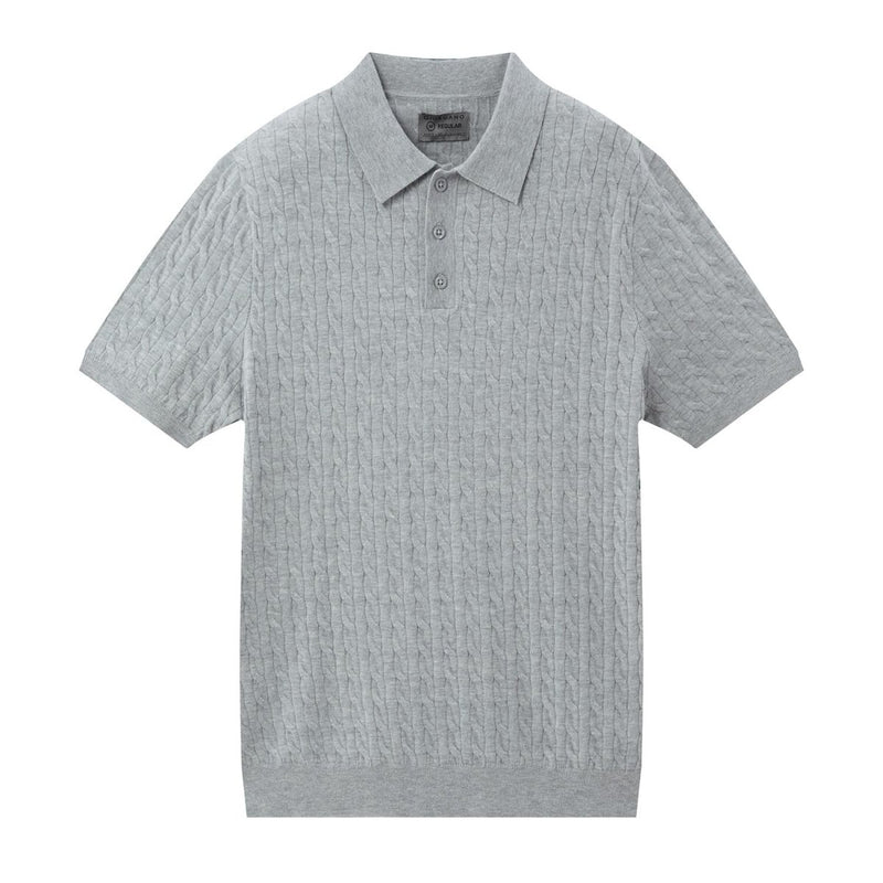 Giordano Men's Regular Fit Cable Knit Polo Sweater - Premium Sweaters