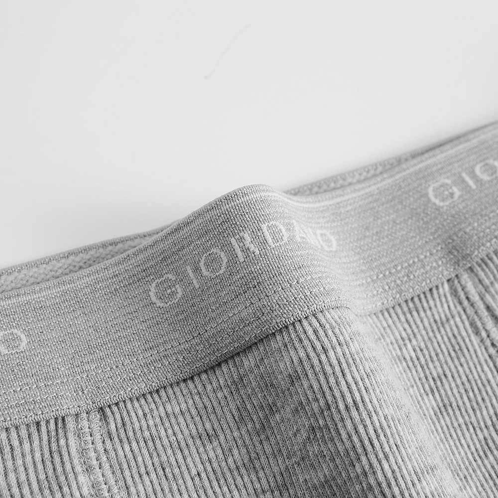 Giordano Men's Regular Fit Cotton Rib Trunks 3 - Pack Essentials - first_variant_option_2 Premium Briefs for Giordano