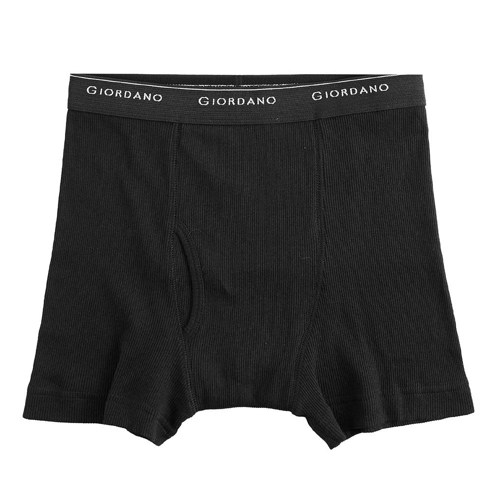 Giordano Men's Regular Fit Cotton Rib Trunks 3 - Pack Essentials - first_variant_option_2 Premium Briefs for Giordano