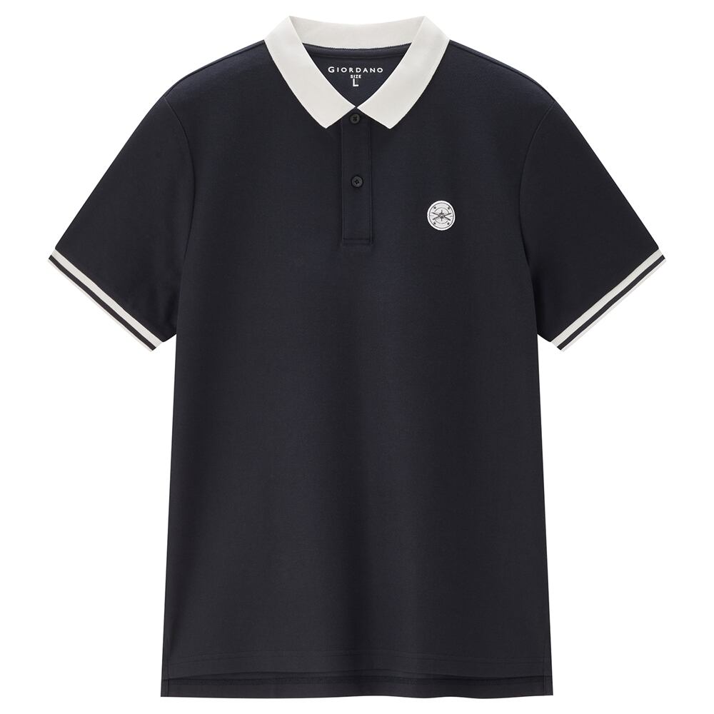 Men's Regular Fit Embroidered Pique Polo | Online Exclusive S - Shop Giordano