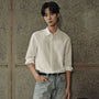 Men’S Regular Fit Linen - Cotton Poplin Long Sleeve Shirt | Korea Collection S - Shop Giordano