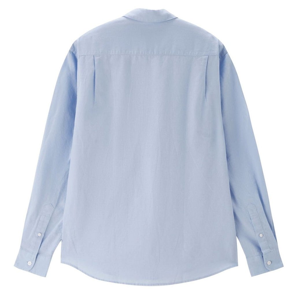 Men’S Regular Fit Linen - Cotton Poplin Long Sleeve Shirt | Korea Collection S - Shop Giordano
