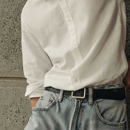 Men’S Regular Fit Linen - Cotton Poplin Long Sleeve Shirt | Korea Collection - Giordano
