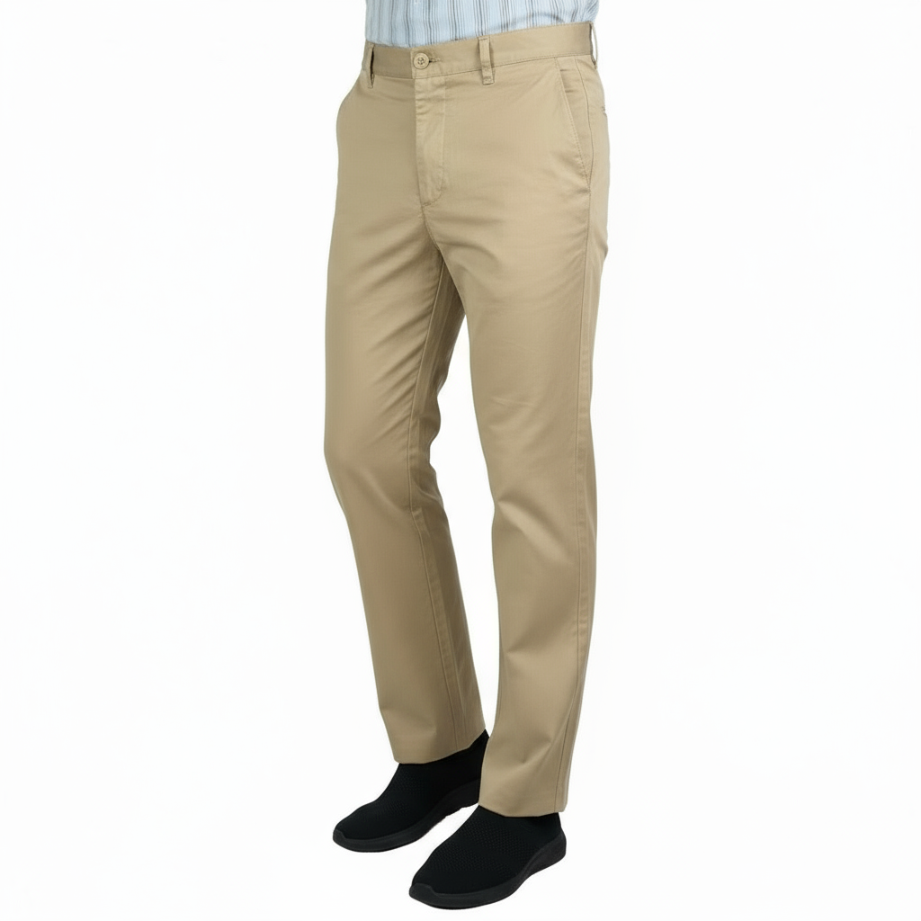Men’S Regular Straight Cotton Stretch Khaki Pants