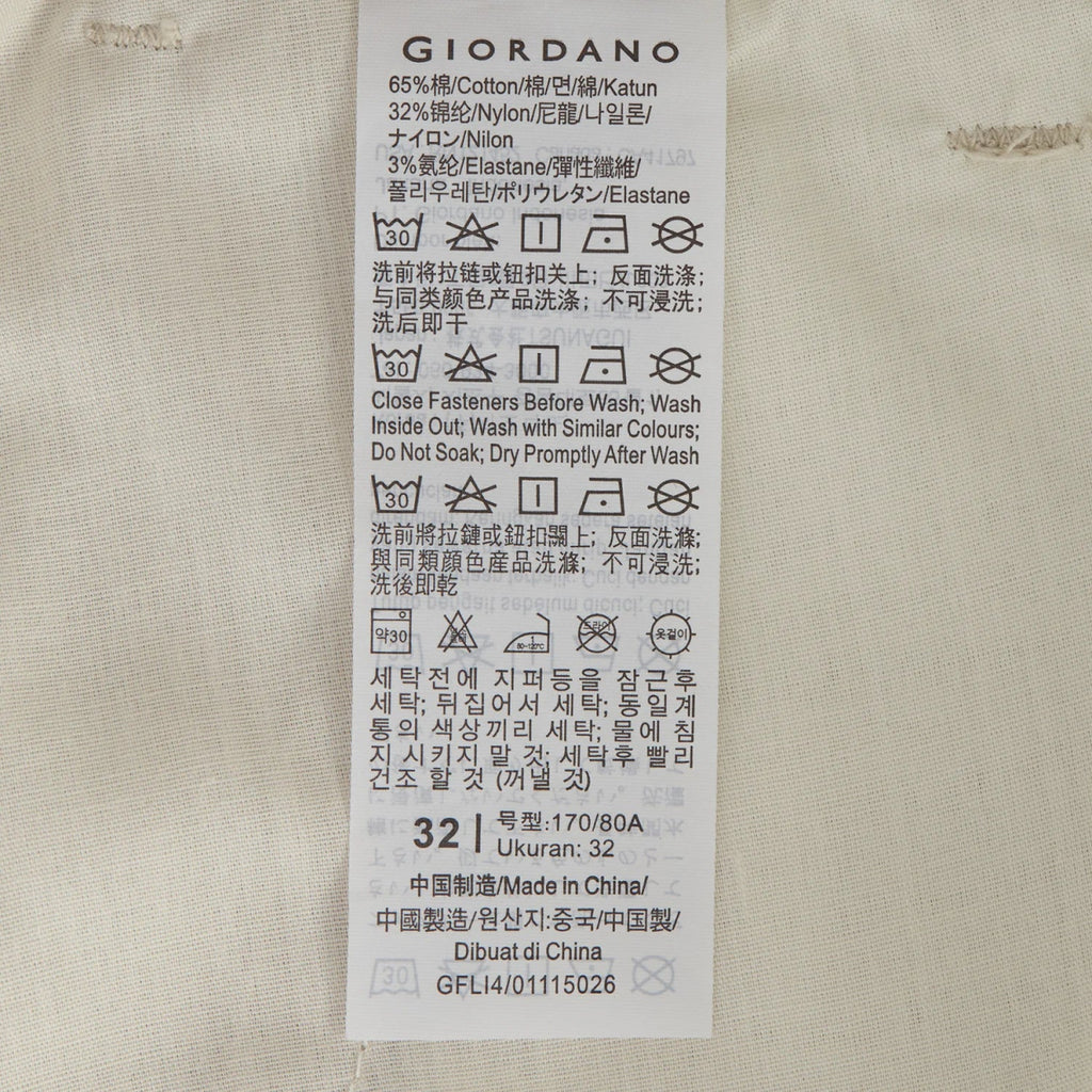 Men's Regular Tapered Khaki Pants 30 - Shop Giordano