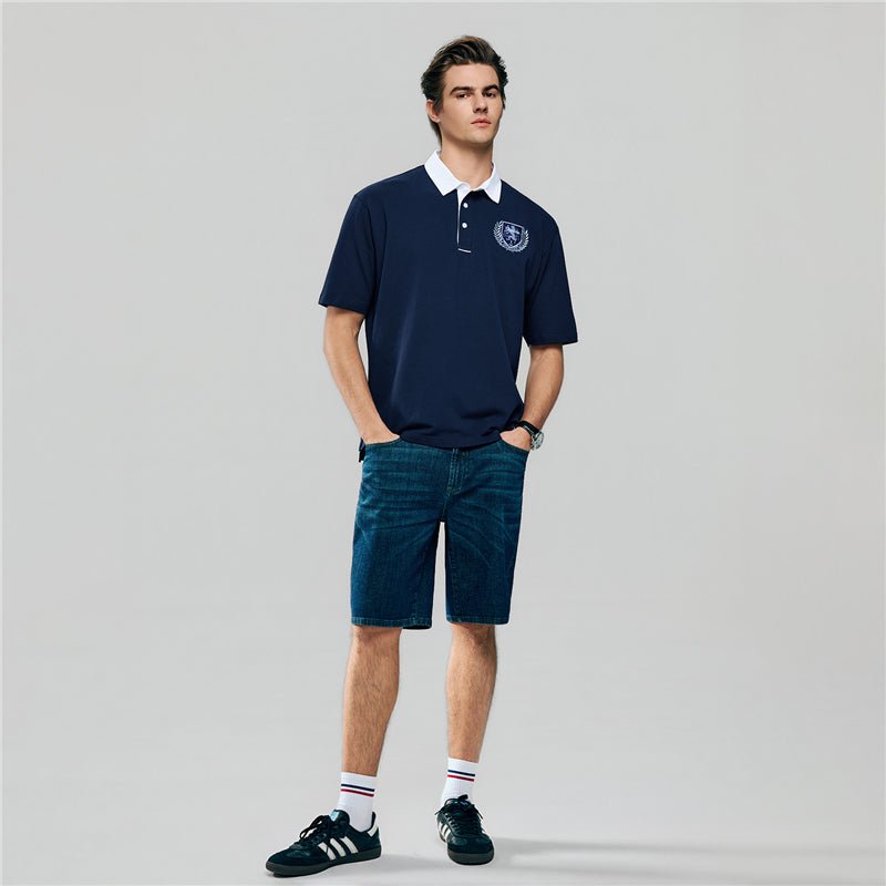 Giordano Men's Relax Fit Bold Polo With Embroidery - first_variant_option_2 Premium Polo for Giordano