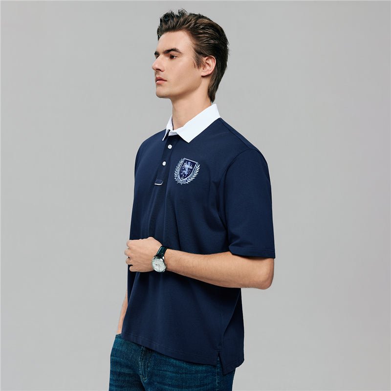 Giordano Men's Relax Fit Bold Polo With Embroidery - first_variant_option_2 Premium Polo for Giordano