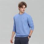 Giordano Men's Relaxed Crew Neck Sweatshirt With Embroidery - Premium Sweatshirts