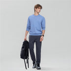 Giordano Men's Relaxed Crew Neck Sweatshirt With Embroidery - Premium Sweatshirts