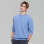Giordano Men's Relaxed Crew Neck Sweatshirt With Embroidery - Premium Sweatshirts